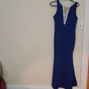 Promm long blue elegant dress